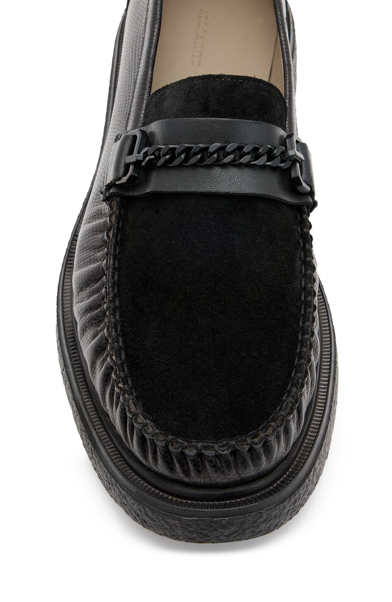 AllSaints Gibbs Chain Loafer, Alternate, color, 
