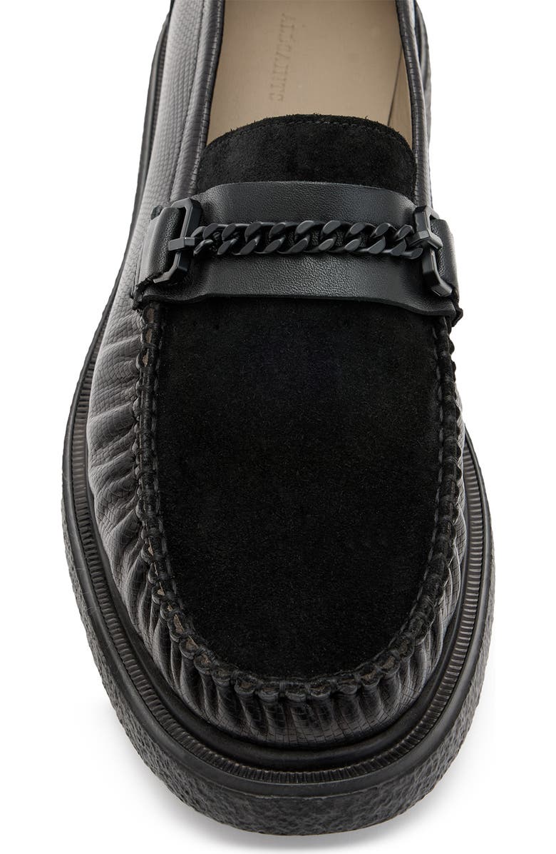 AllSaints Gibbs Chain Loafer, Alternate, color,