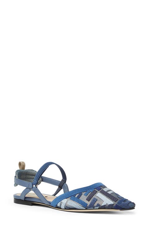 フェンディ フロー ライトブルーメッシュ＆スエード ロートップ Fendi Match Fabric Light blue | Fendi