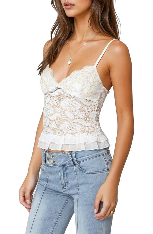 EDIKTED EDIKTED TORIN LACY RUFFLE CAMISOLE