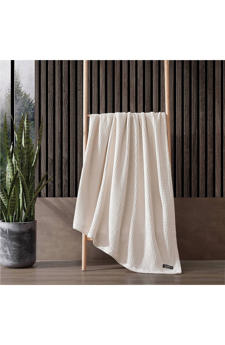 Eddie Bauer Waffle Knit Throw Blanket, Alternate, color, White