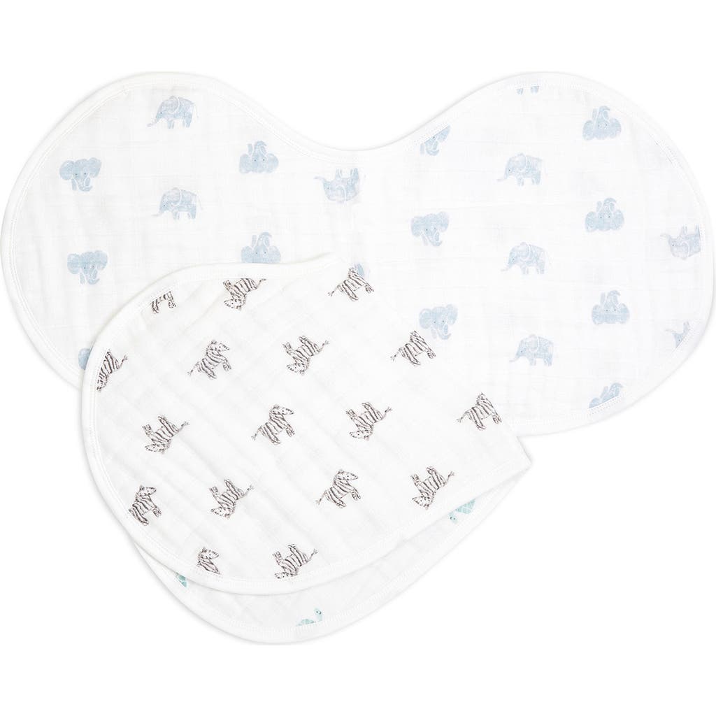 aden + anais 2-Pack Organic Cotton Burpy Bibs in Animal Kingdom  product