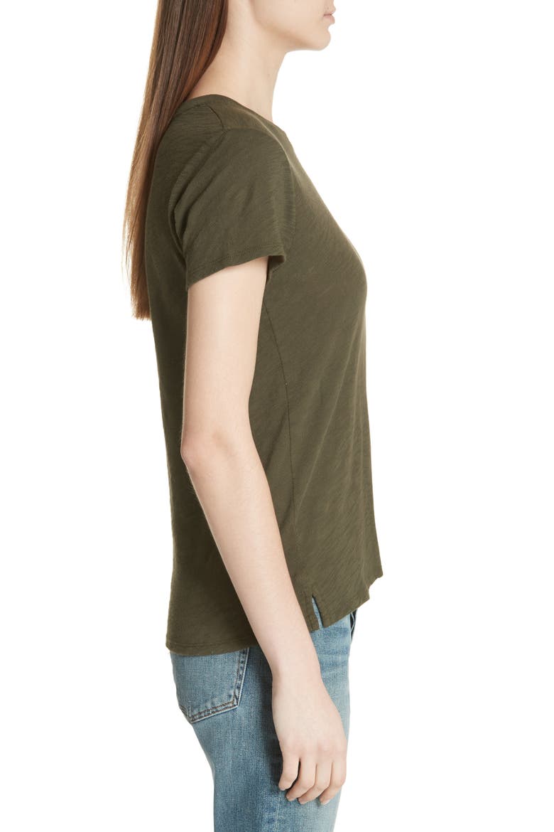 Schoolboy Cotton Crewneck T-Shirt, Alternate, color, PINE