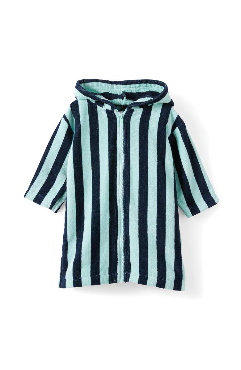 Cotton On Kids Kid's Baby Zip Through Hooded Towel, Main, color, Squid Ink Aquamarine Bold