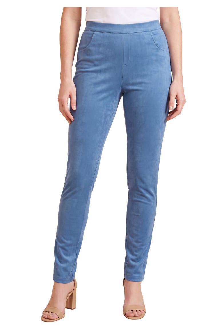 Faux Suede Legging, Main, color, DUSTY INDIGO