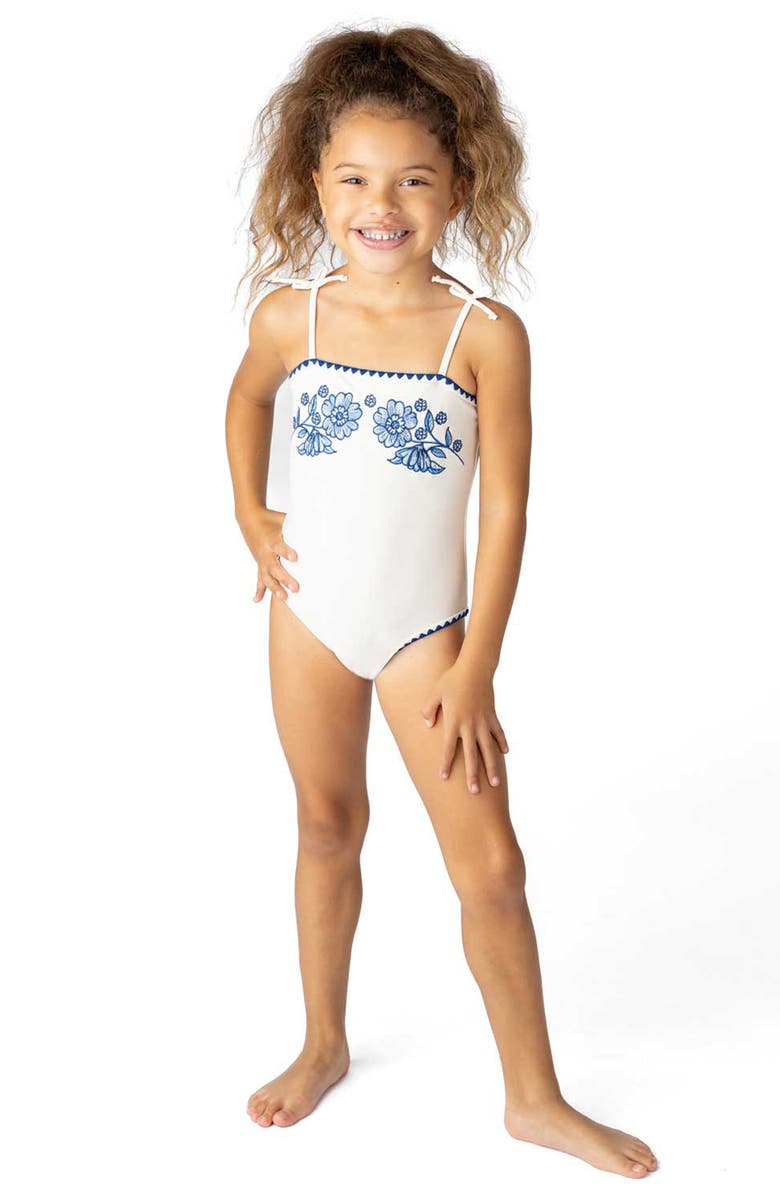 Shade Critters Kids' Embroidered One-Piece Swimsuit, Alternate, color, 