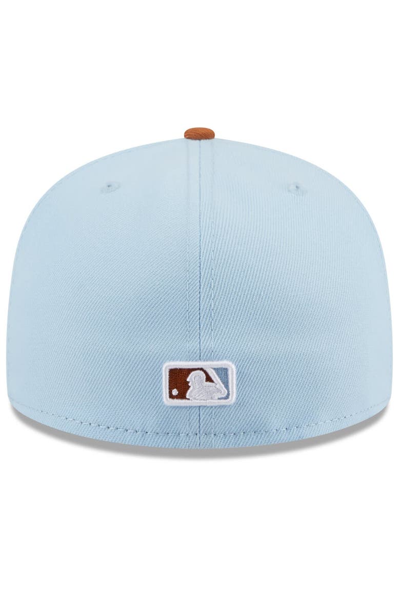 Men's New Era Light Blue/Brown Washington Nationals Spring Color Basic Two-Tone 59FIFTY Fitted Hat, Alternate, color, Light Blue