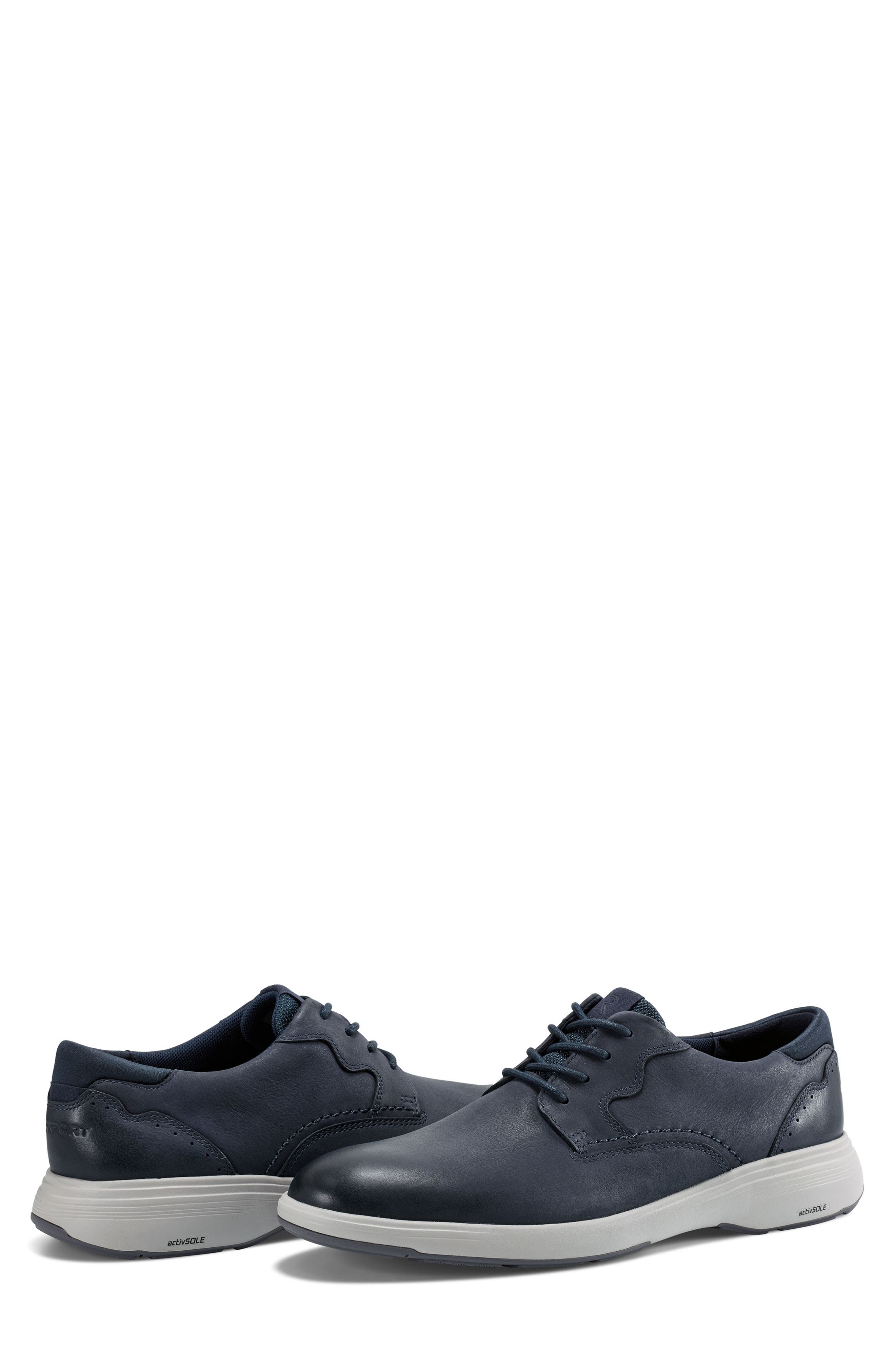 Noah Plain Toe Derby, Alternate, color, DARK BLUE