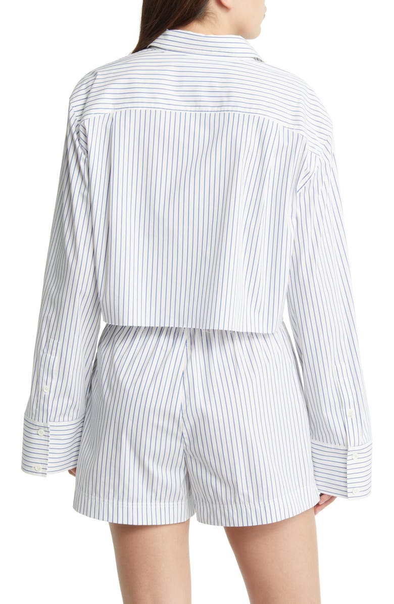 FRAME Stripe Wide Sleeve Crop Shirt, Alternate, color,