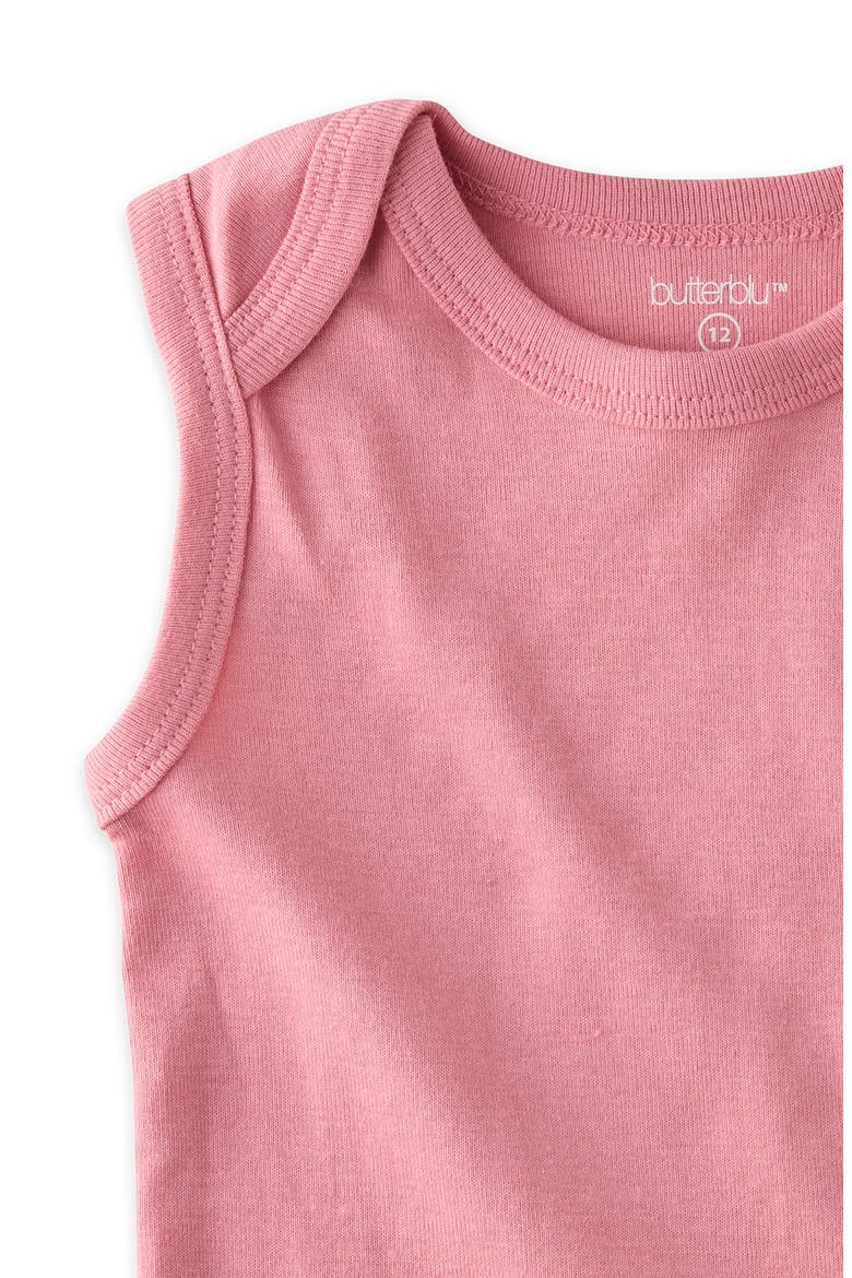 Sam Assorted 5-Pack Sleeveless Organic Cotton Bodysuits, Alternate, color, PINK
