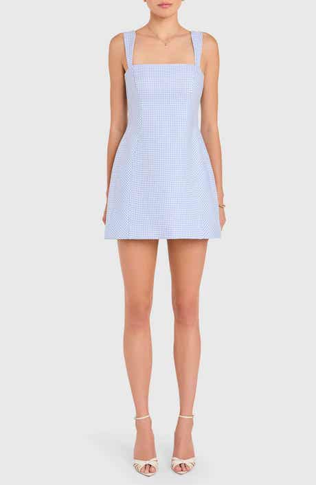 Andreina Houndstooth Check Cocktail Minidress