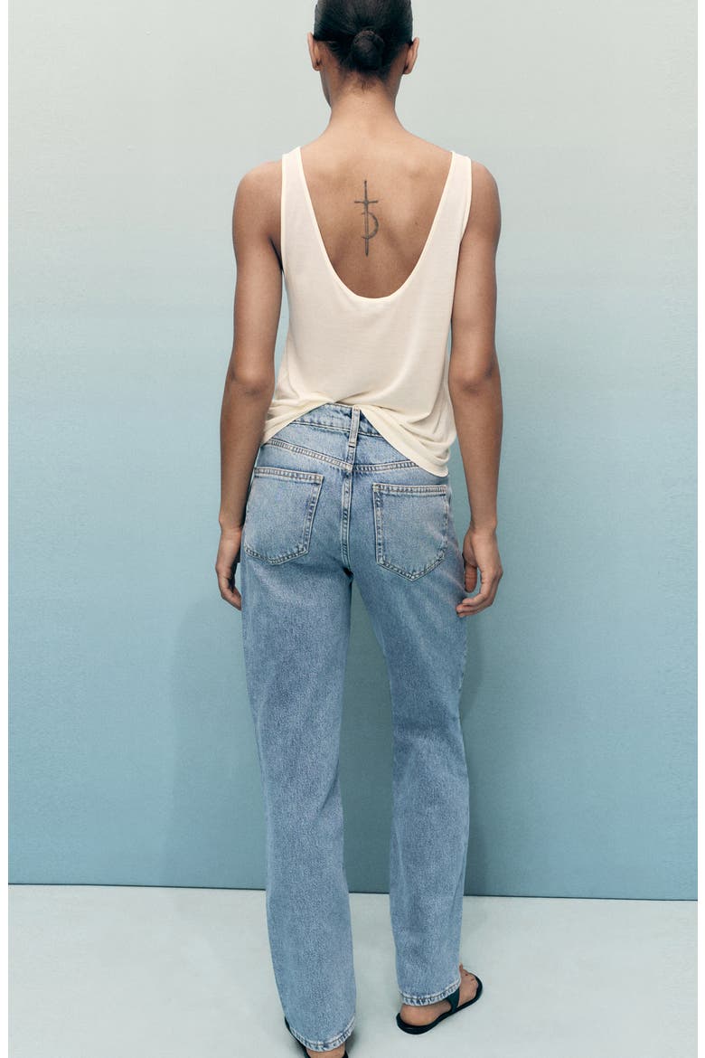 Matilda Mid Rise Straight Leg Jeans, Alternate, color, MEDIUM BLUE
