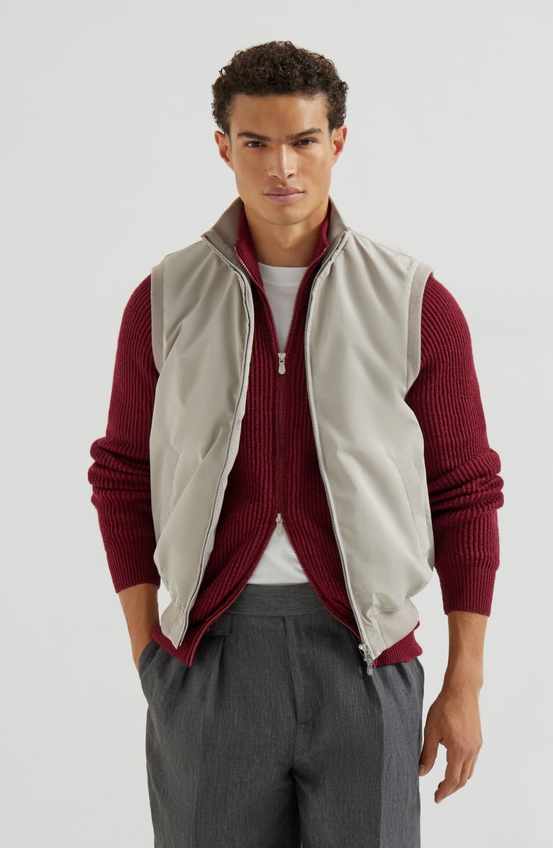 Brunello Cucinelli Vest with Thermore<sup>®</sup> padding, Alternate, color, Dove Grey