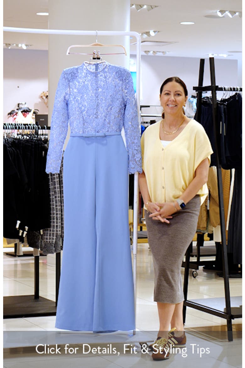 Maddie Lace Long Sleeve Wide Leg Jumpsuit video