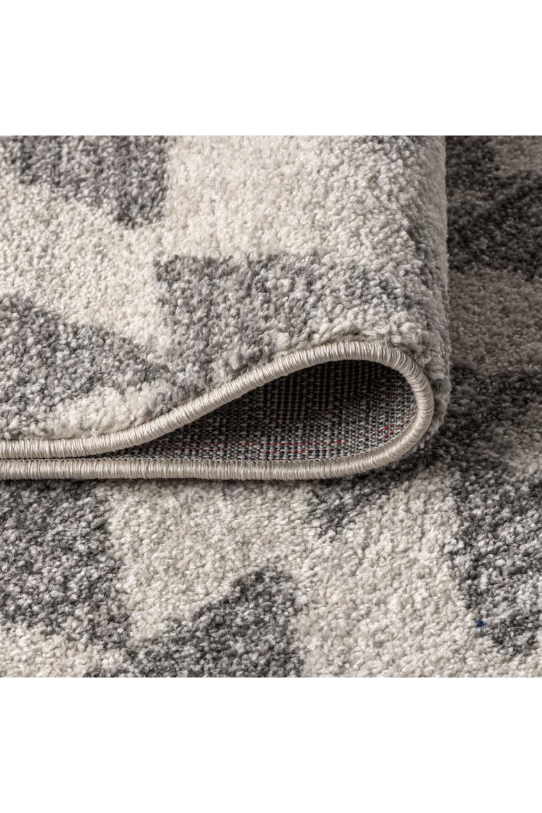 Aisha Moroccan Triangle Geometric Area Rug, Alternate, color, Cream/Gray