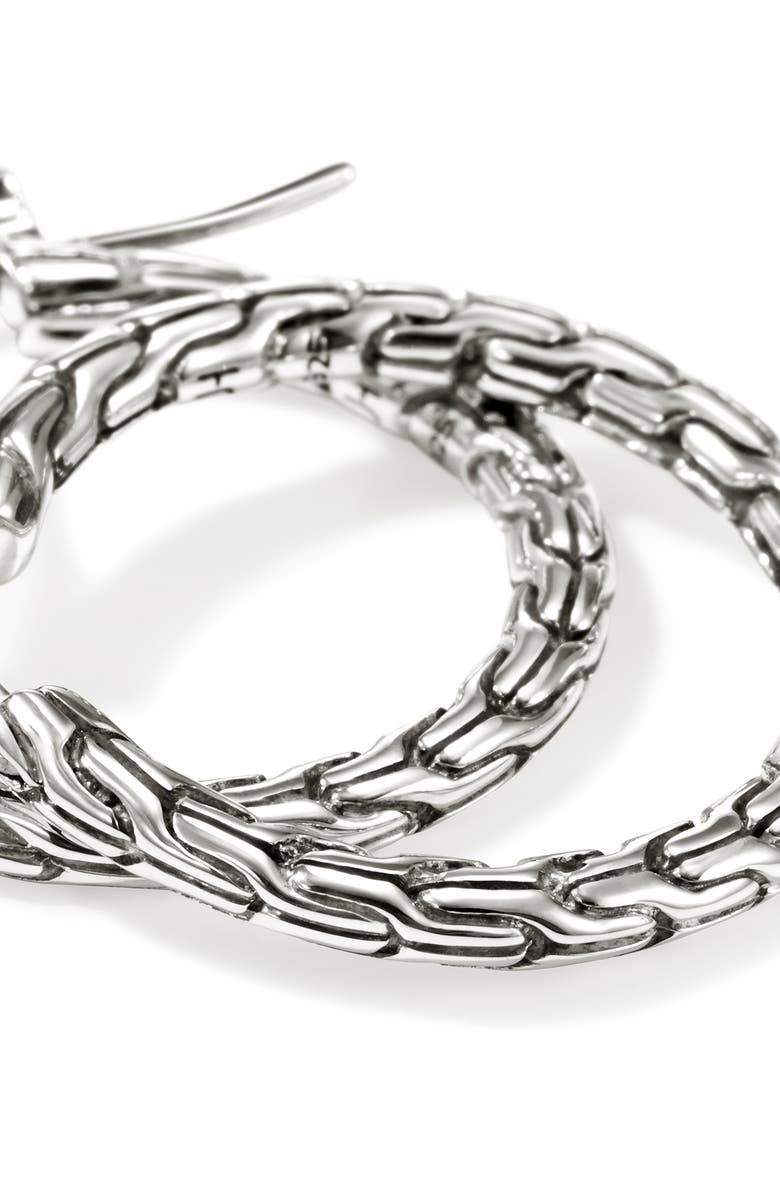 John Hardy JH Essential Hoop Earrings, Alternate, color, Silver