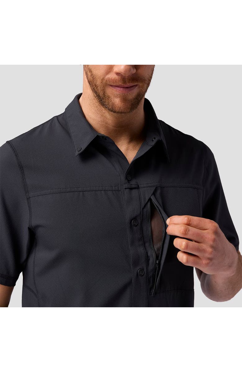 Backcountry Tahoe Woven Short-Sleeve Snap-Up Shirt - Men
s, Alternate, color, Black