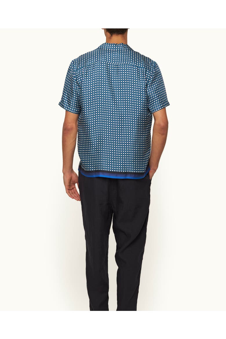 Maitan Silk Relaxed-Fit Shirt, Alternate, color, Catalina Blue