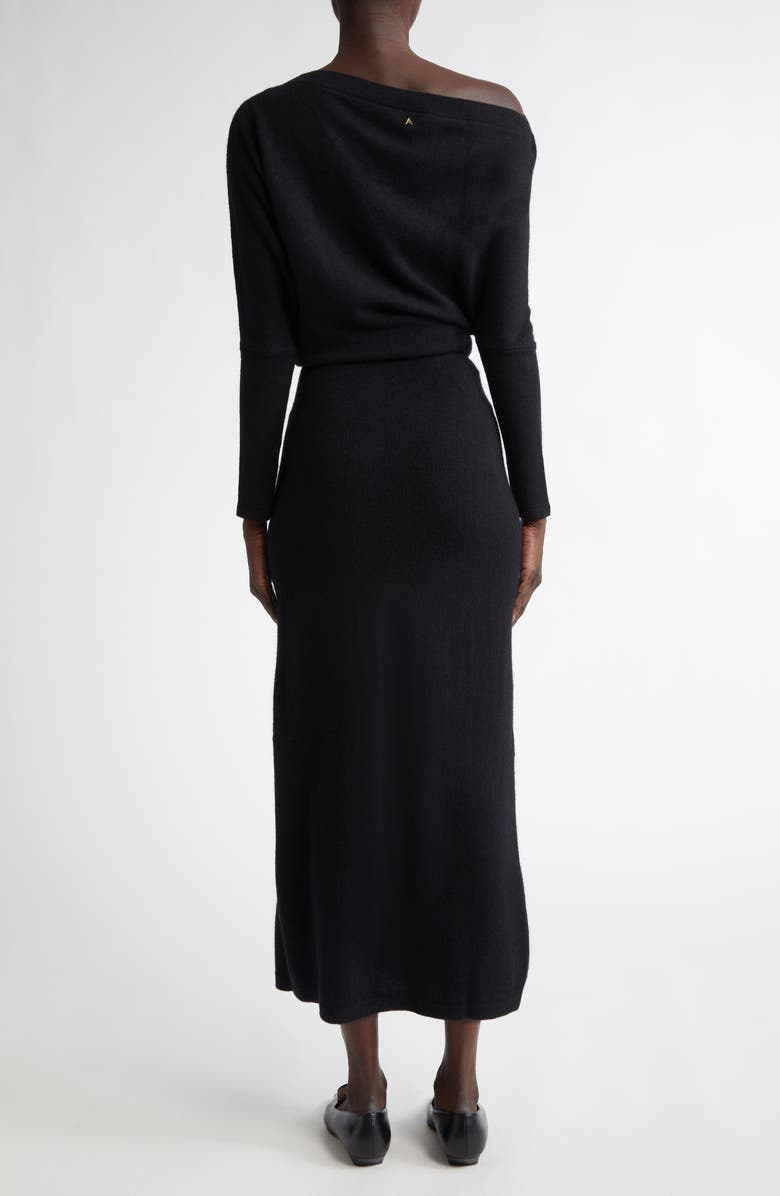 Altuzarra Kasos Asymmetric One-Shoulder Long Sleeve Cashmere Sweater Dress, Alternate, color,