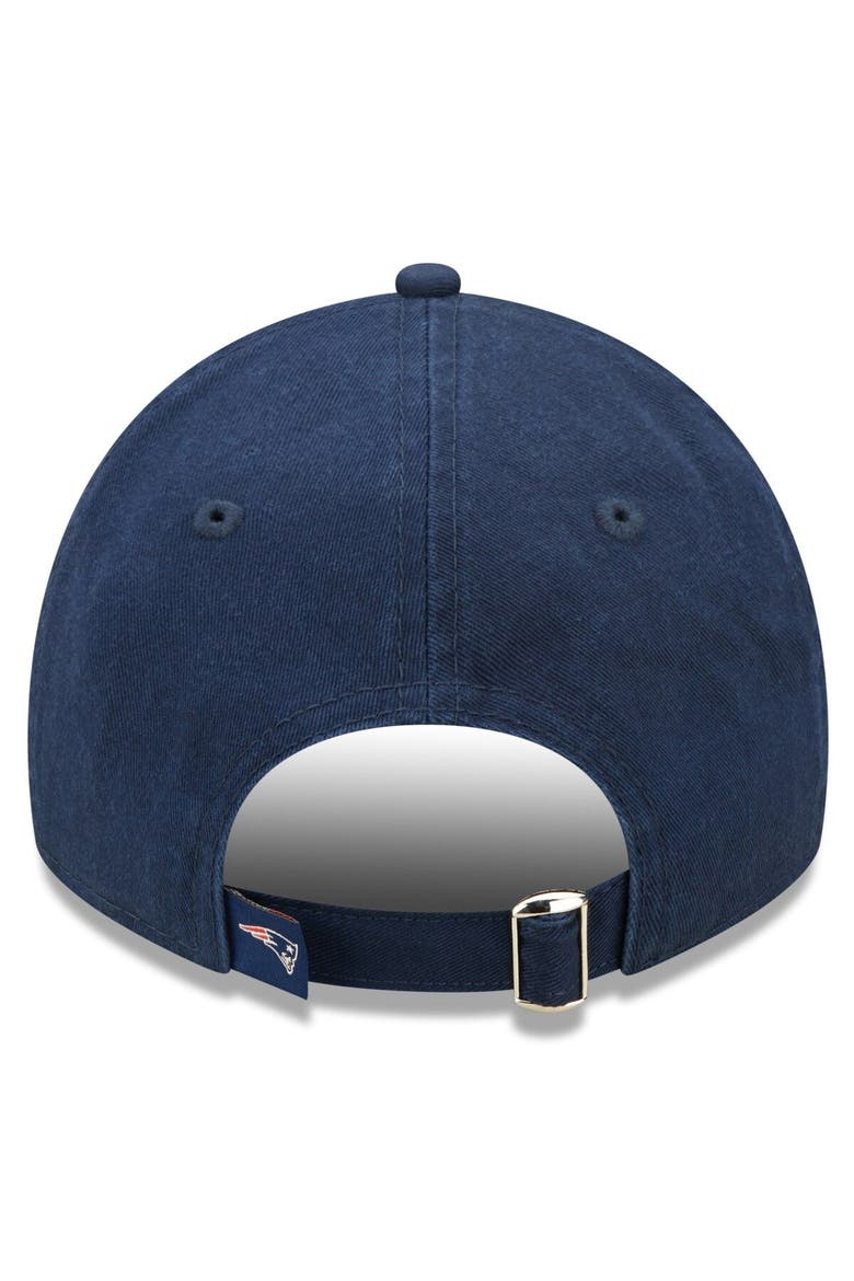 Youth New Era Navy New England Patriots 2022 Sideline Adjustable 9TWENTY Hat, Alternate, color, Navy