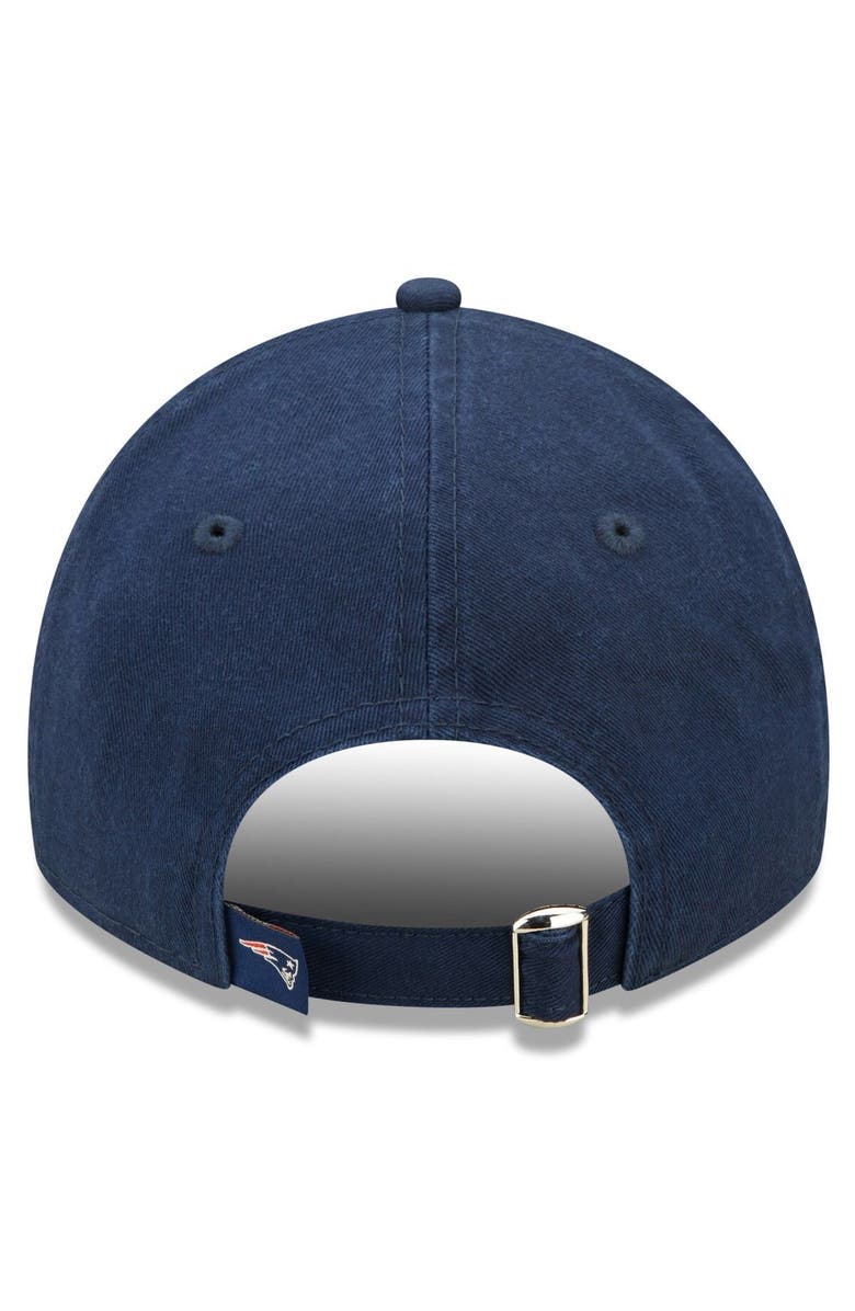 New Era Youth New Era Navy New England Patriots 2022 Sideline Adjustable 9TWENTY Hat, Alternate, color,