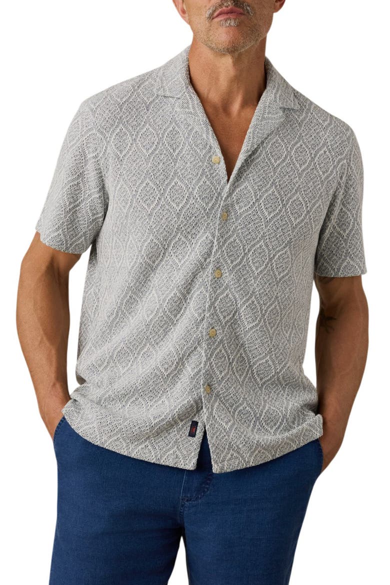 Oasis Camp Shirt, Main, color, BLUE ISLAND MEDALLION