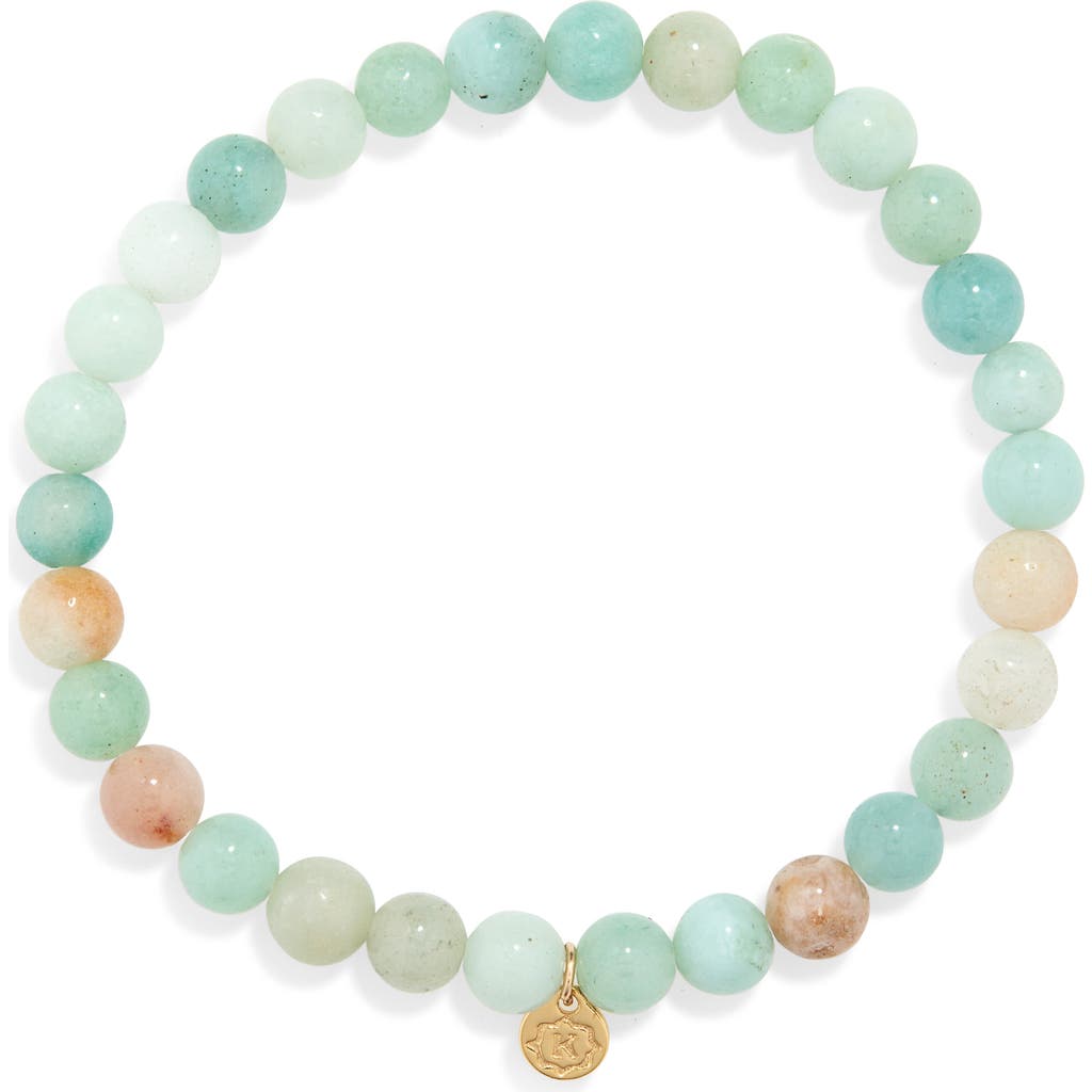Ki-ele Farrah Intention Amazonite Beaded Bracelet In Gold/blue Green