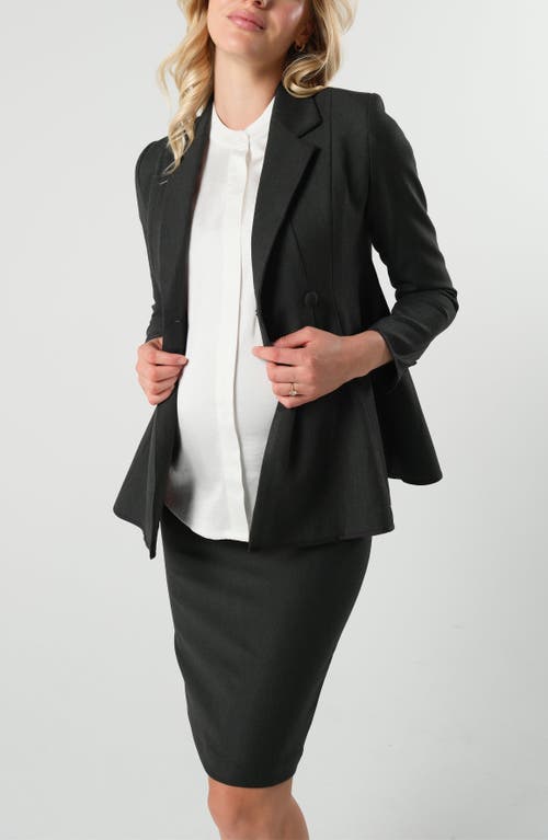 Marion Short Sleeve Satin Maternity Shell Top With Concealed Nursing Zip