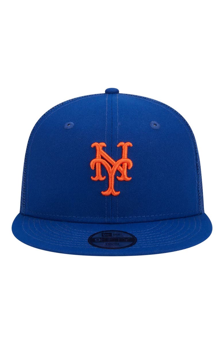 New Era Youth New Era Royal New York Mets 9FIFTY Trucker Snapback Hat, Alternate, color, Royal