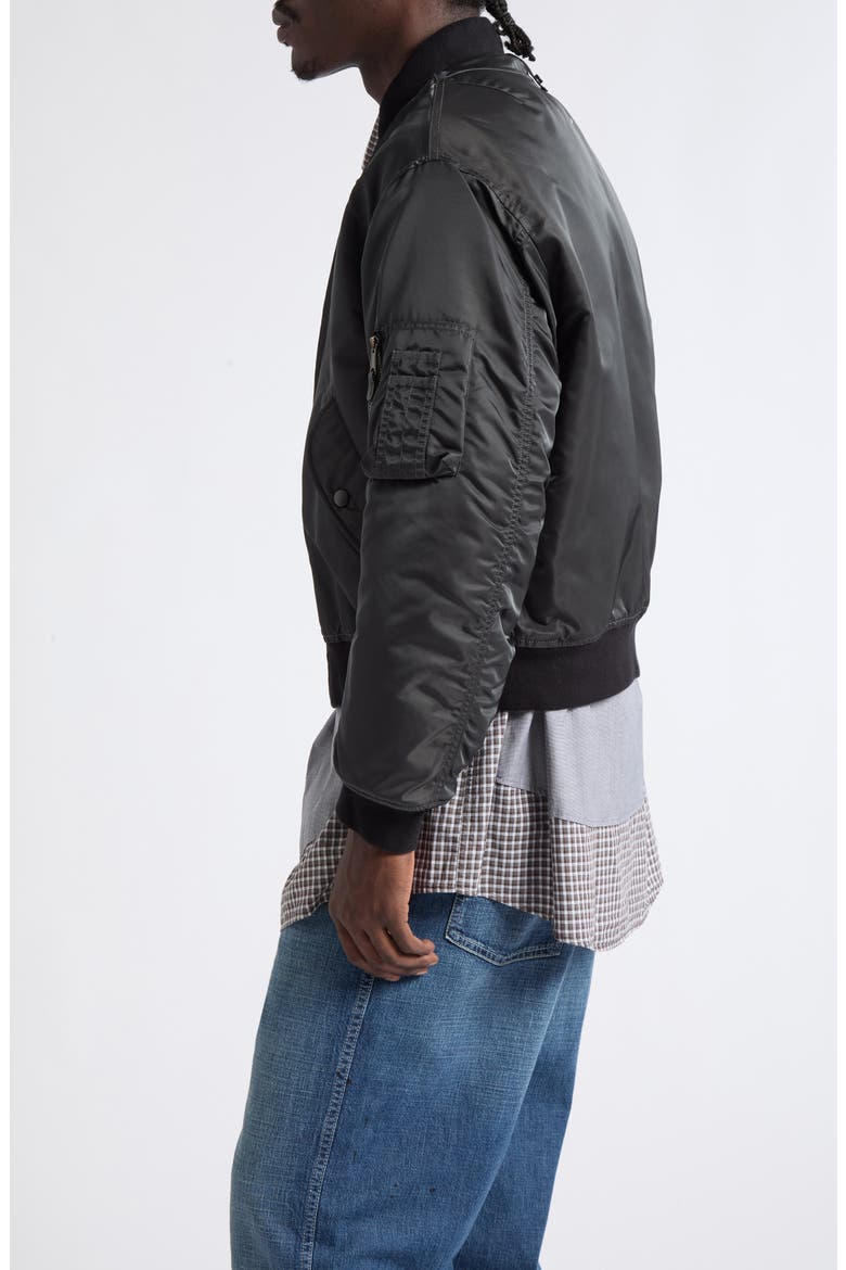 Reversible Bomber Jacket, Alternate, color, DARK GREY