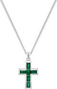 Vincero Men's Stone Cross Pendant Necklace