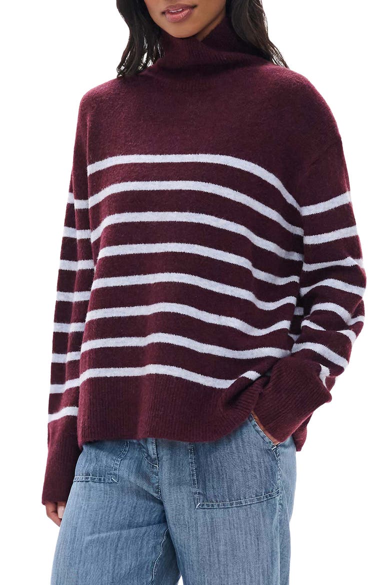 Cozy Mock Neck Sweater, Main, color, RUMBA RED
