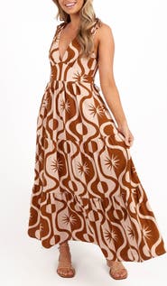 Petal & Pup Zora Sleeveless Tiered Maxi Dress