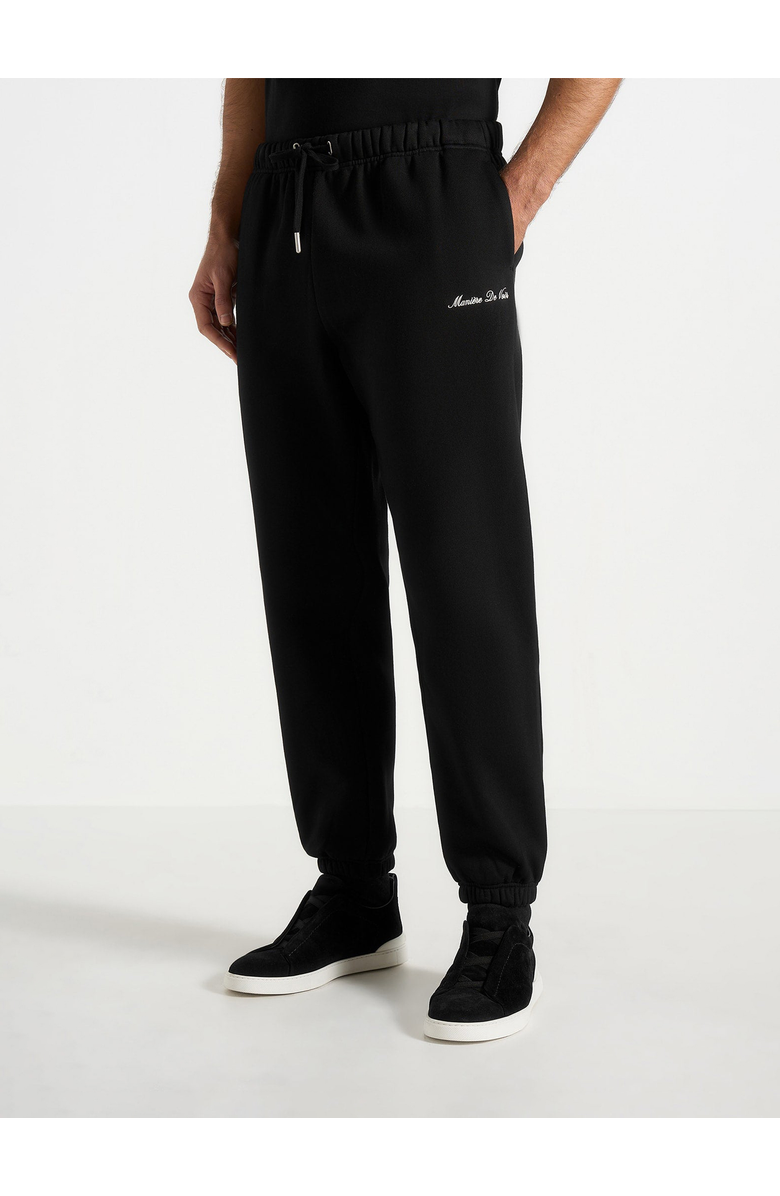 Manière De Voir Signature Regular Fit Cuffed Sweatpants, Alternate, color, Black