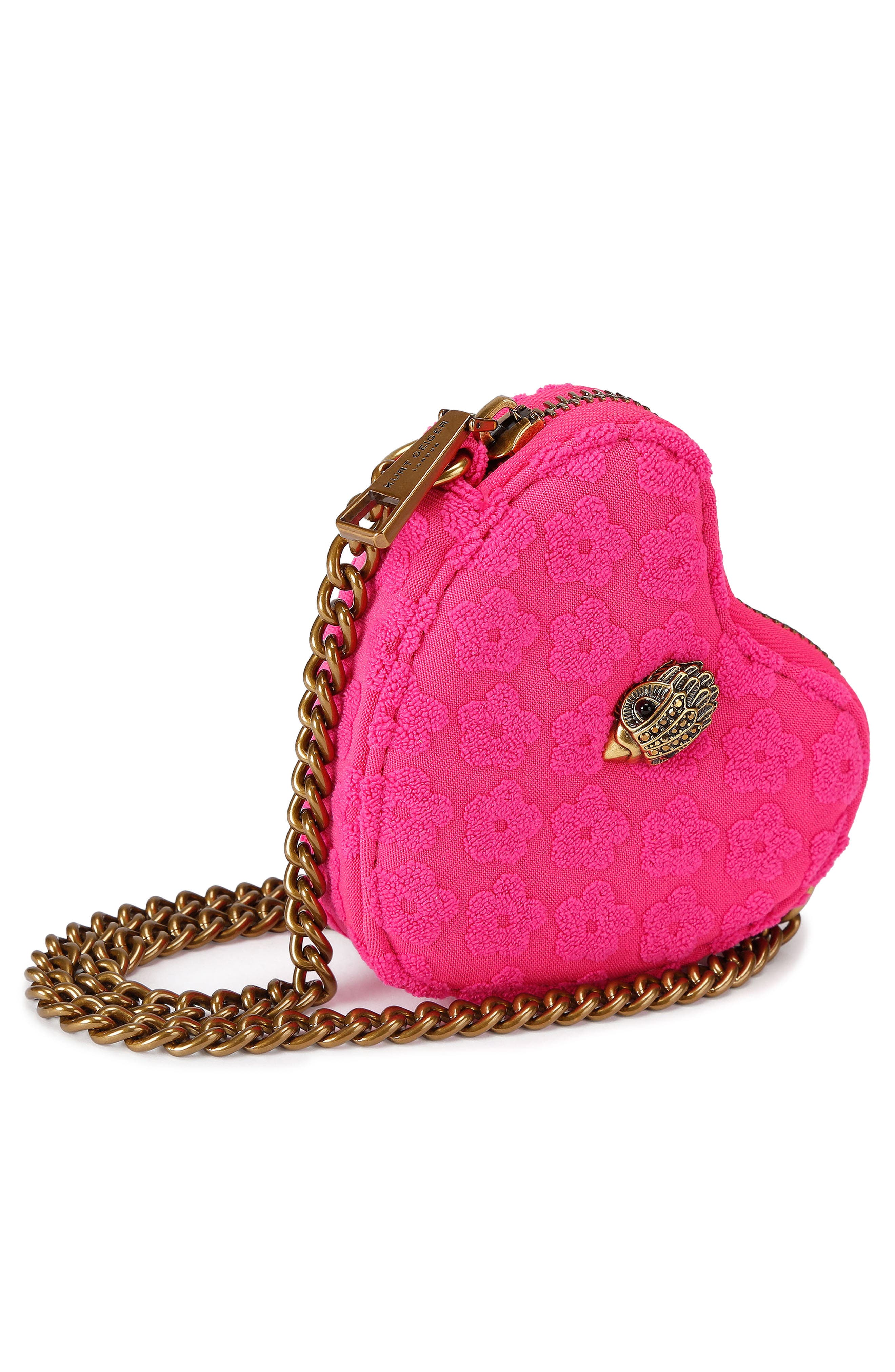 Micro Heart Leather Crossbody Bag, Alternate, color, BRIGHT PINK