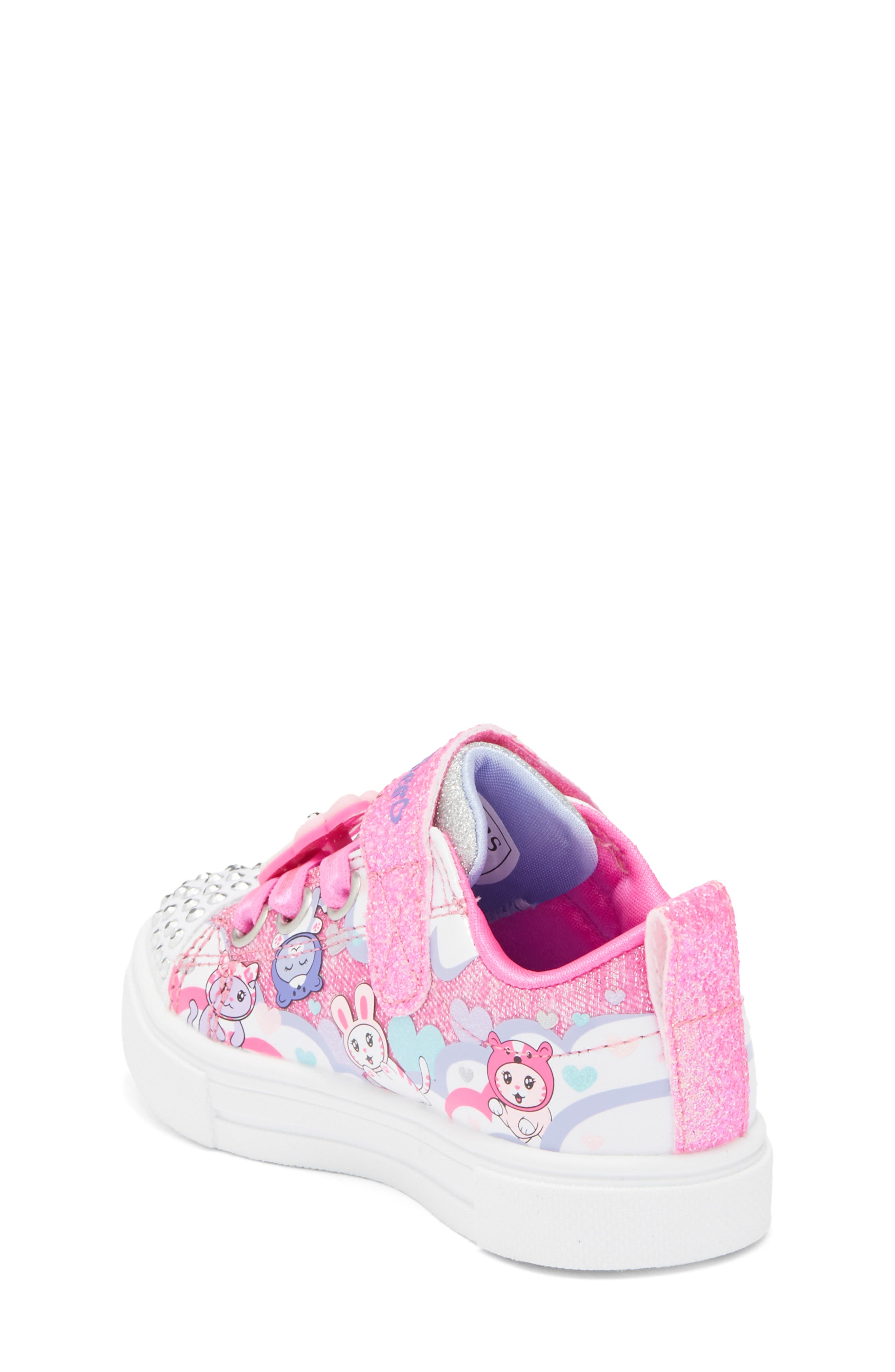 SKECHERS Kids' Twinkle Sparks Kittyverse Light-Up Sneaker, Alternate, color, Pink Multi