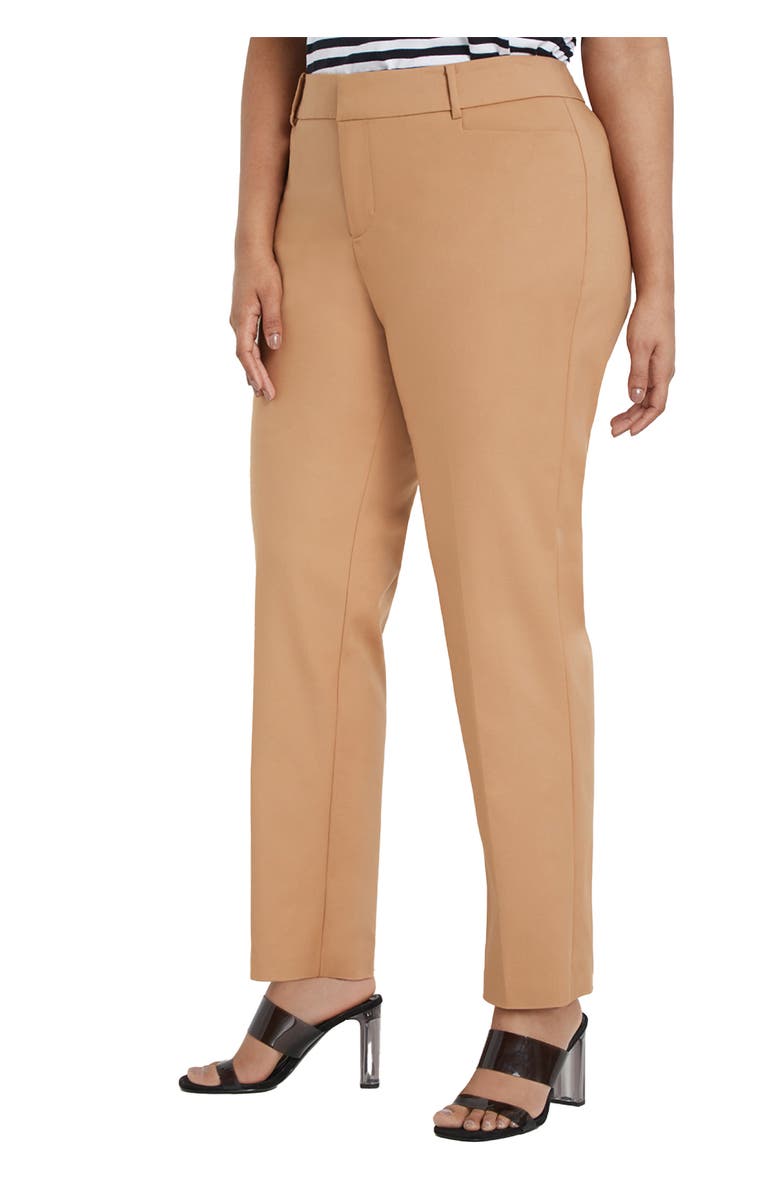 ELOQUII Kady Fit Double-Weave Pant, Main, color, Dune