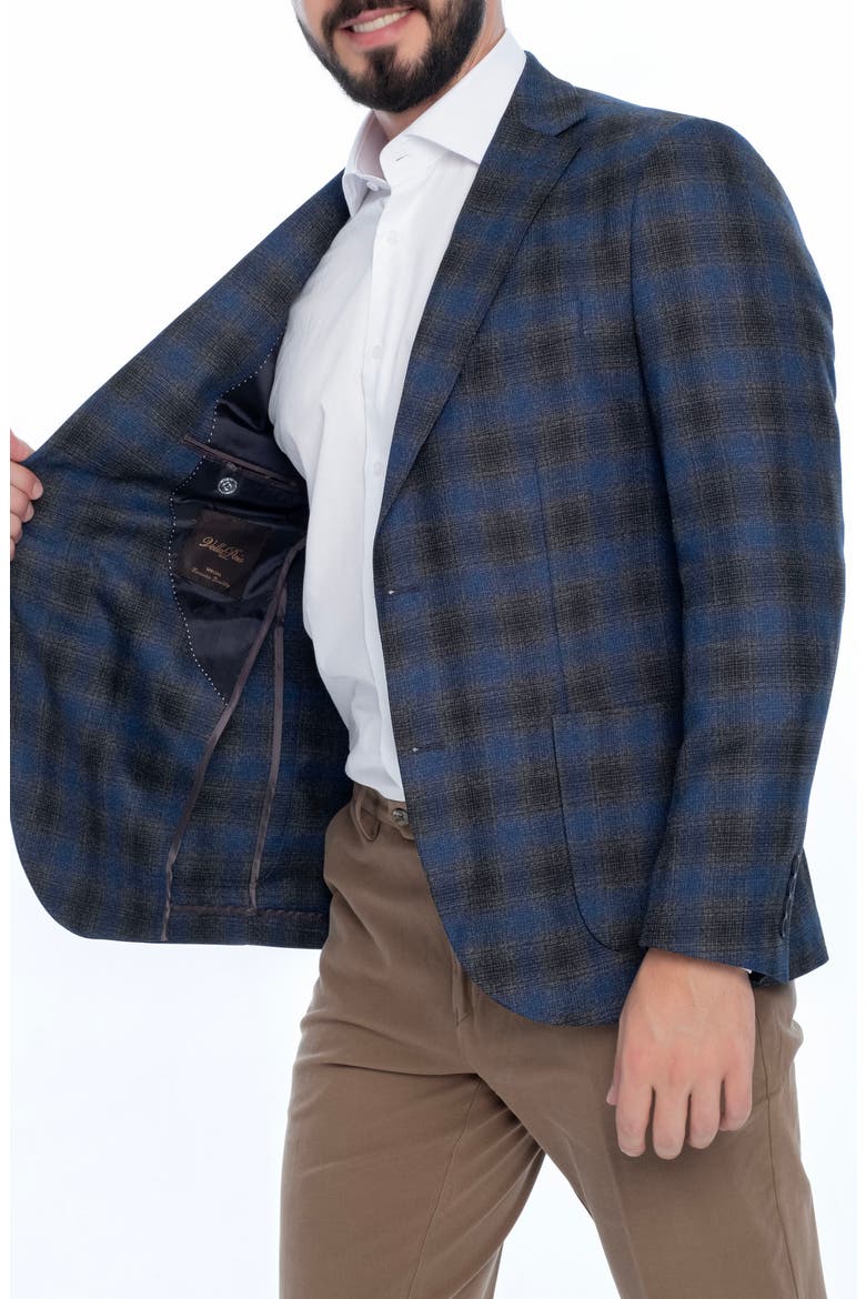 Plaid Sport Coat, Alternate, color, NAVY BLUE