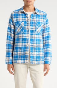 Wax London Whiting Oran Check Recycled Cotton Blend Overshirt