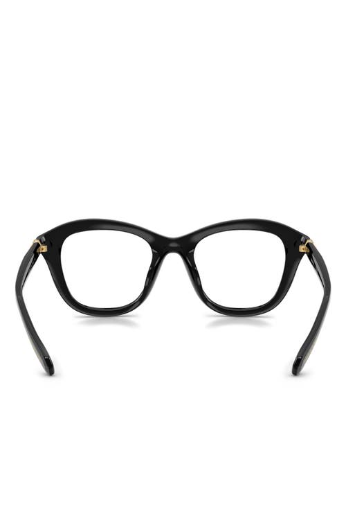 Swarovski 48mm Small Cat Eye Optical Glasses In Black