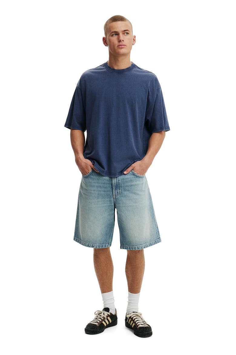 Men's Cropped Fit T-Shirt, Alternate, color, True Navy Wash