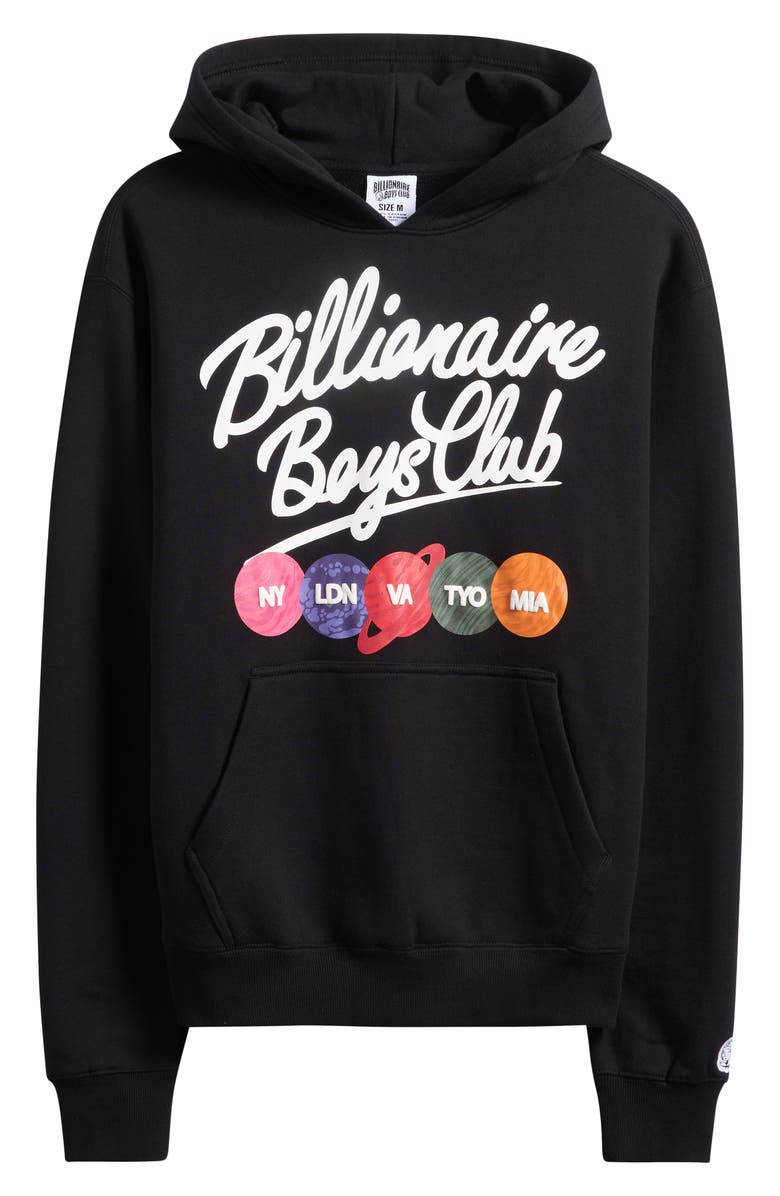 Billionaire Boys Club Script Cotton Graphic Hoodie, Alternate, color, Black