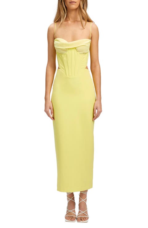 Martini Corset Cutout Midi Dress