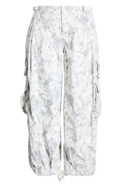 Charmer Floral Cotton Blend Utility Pants