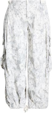 Free People Charmer Floral Cotton Blend Utility Pants