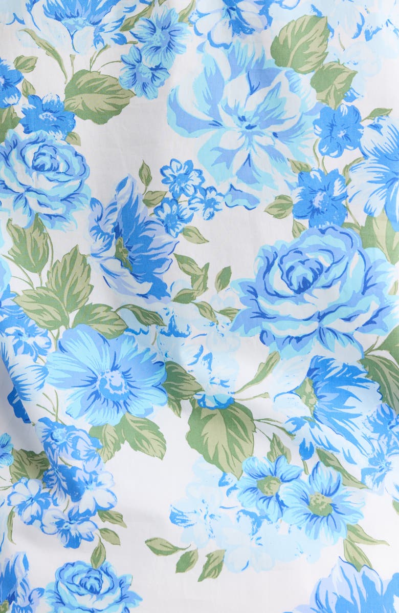 SUGARLIPS Truth Be Told Floral Print Sleeveless Top, Alternate, color, Blue-Cream