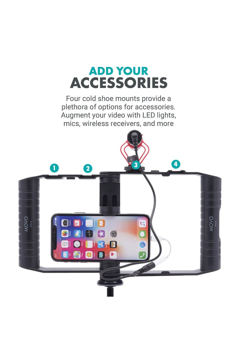 SPR-20 Foldable Smartphone Video Rig Cage, Alternate, color, Black