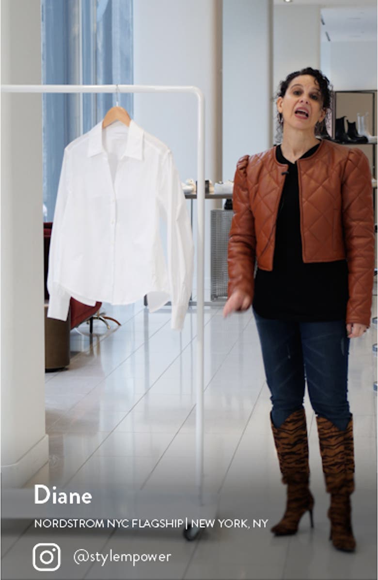 Skylar Tie Back Cotton Poplin Blouse, sales video thumbnail