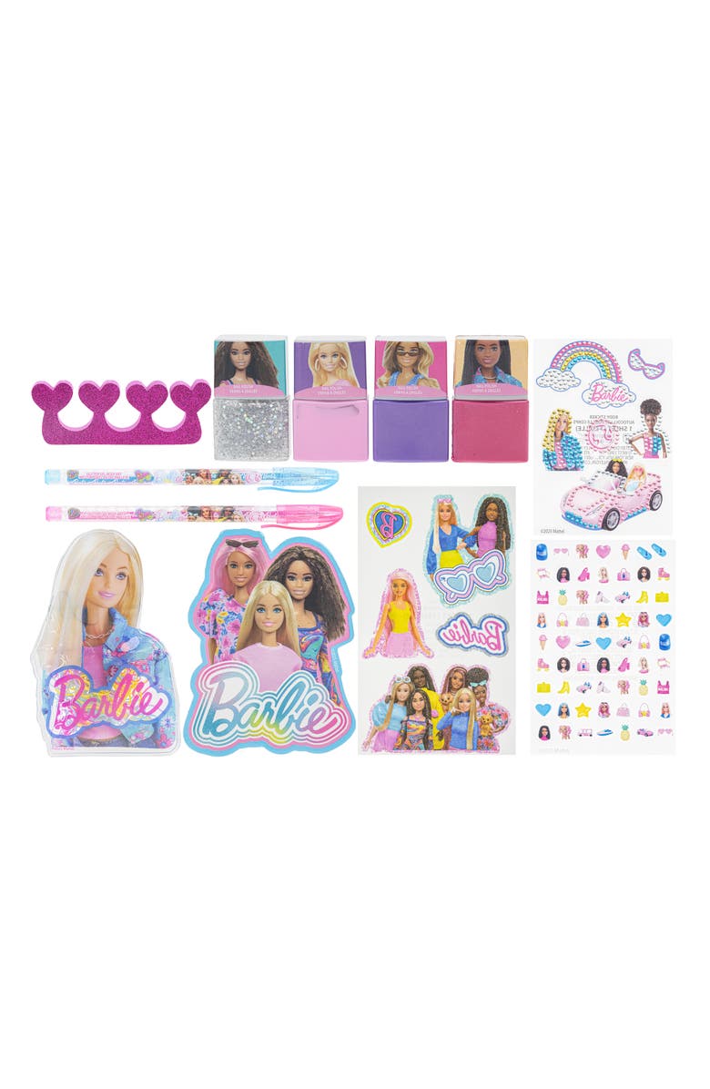 TOWNLEYGIRL Mattel Barbie<sup>®</sup> On-the-Go 20-Piece Assorted Cosmetic Kit, Alternate, color, Pink