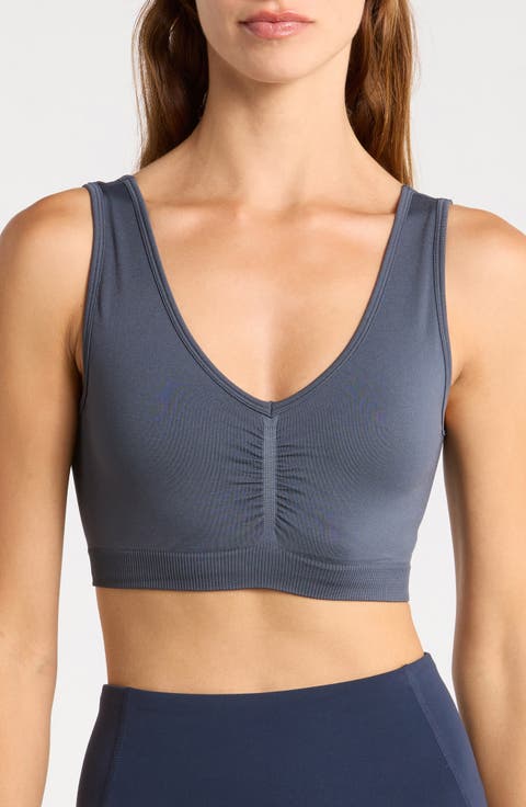 Ruched Longline Seamless Bra